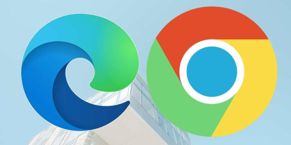 How many times has Google Chrome and Microsoft Edge updated?