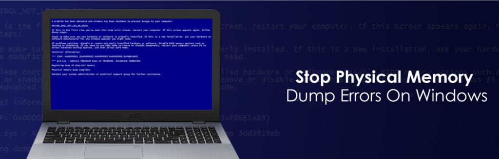 windows 7 physical memory dump blue screen