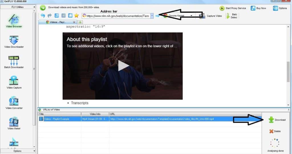 Download JW Player Videos Using GetFLV Player