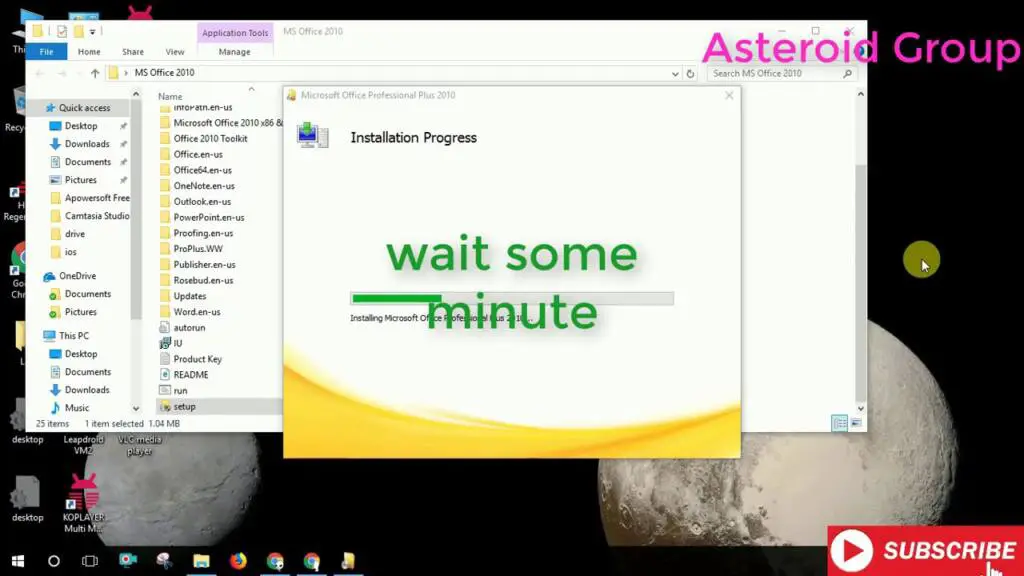 how to install microsoft office without subscription