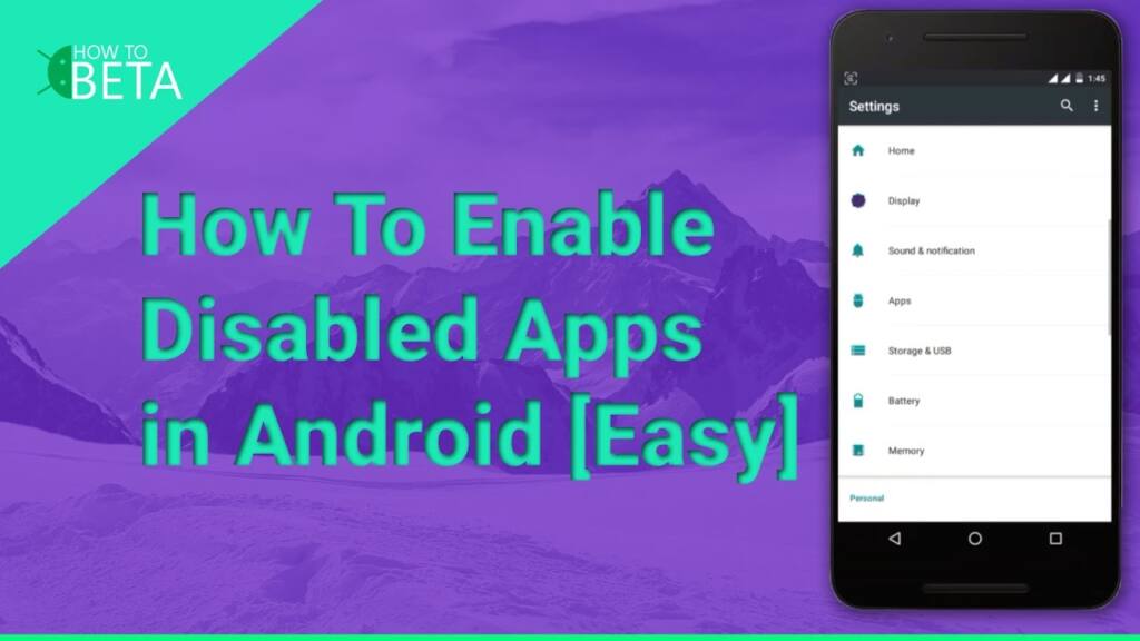 What does enable app mean?
