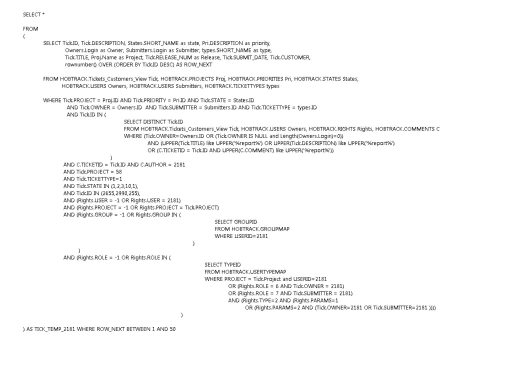 What does SQLCODE = 104 mean?