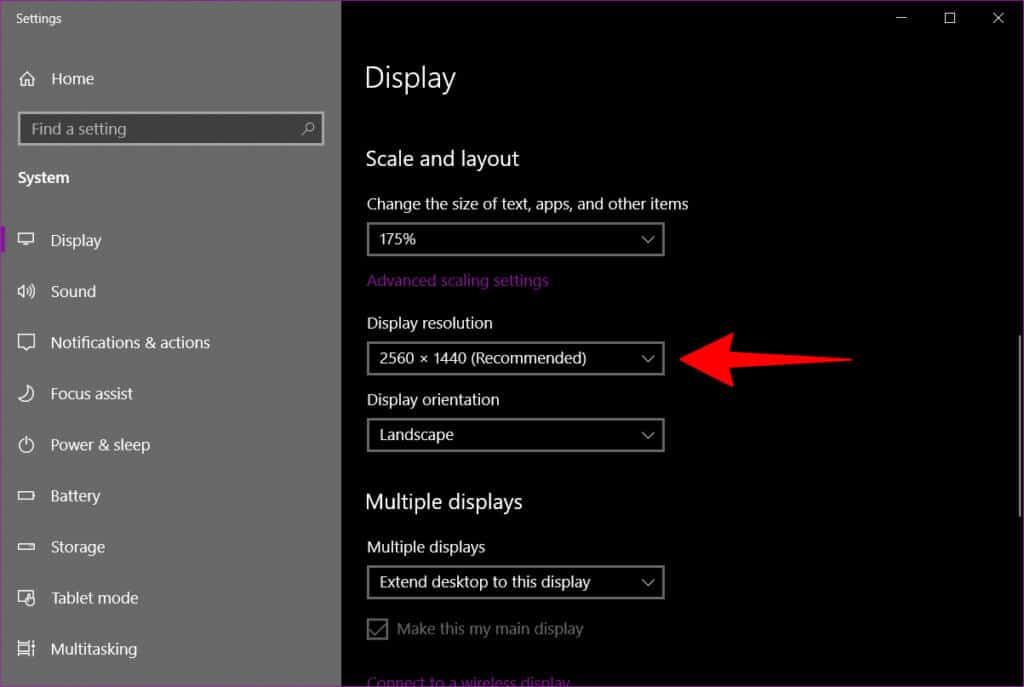 windows 10 display settings multiple monitors not working