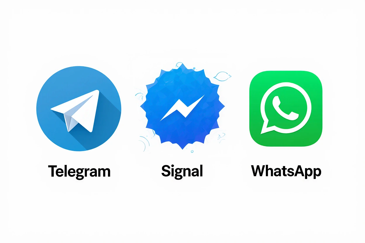 Telegram-Signal-Whatsapp